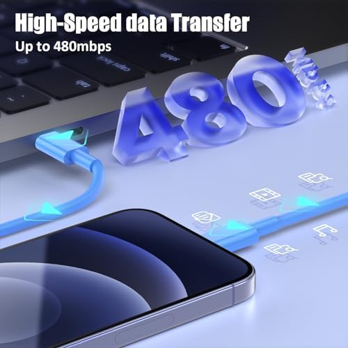 Premium 4 Pack USB C to Lightning Charging Cables – 6 FT Fast Charging Cord for i Phone 14 & Earlier Models – Durable, High-Performance Replacement for Apple Charger – Enhanced Compatibility for Quick Charge Needs – Perfect for Home, Office, and Travel Use