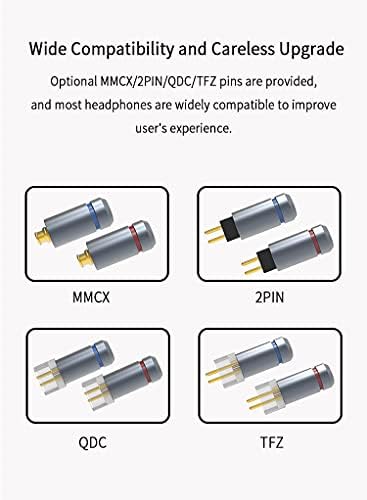 KBEAR High-Performance Earphone Cable – 4-Core Single Crystal Copper & Silver-Plated Litz for Superior Sound Clarity, MMCX & 2.5 mm Compatibility – Ultimate Comfort & Durability for Audiophiles Seeking Enhanced Listening Experience