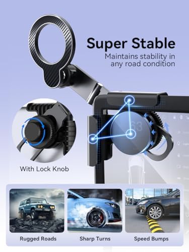 Nycetek Magnetic Car Phone Mount for Tesla – Ultimate 2025 Upgrade for Model 3, Y & Cybertruck – No Glue Installation, Universal Fit for i Phone & Android – Secure, Stylish, and Convenient Driving Companion