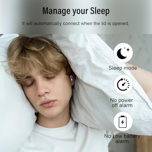 Ultra-Comfort Sleep Earbuds with Advanced Bluetooth 5.4 – Perfectly Designed for Side Sleepers, 47 Hours of Uninterrupted Playtime, Ideal for Meditation, Travel, and Relaxation, Premium Sound Quality & Ergonomic Fit for Ultimate Comfort