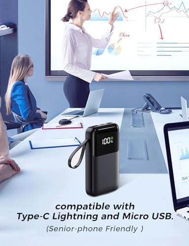 15000 m Ah Portable Power Bank with Built-in Multi-Cables, 22.5 W Fast Charging, and 6 Output Ports – Ultra-Slim Travel Battery Pack with Smart LED Display for i Phone 16/15/14/13, Samsung, and More – Perfect for On-the-Go Charging and Air Travel Safety