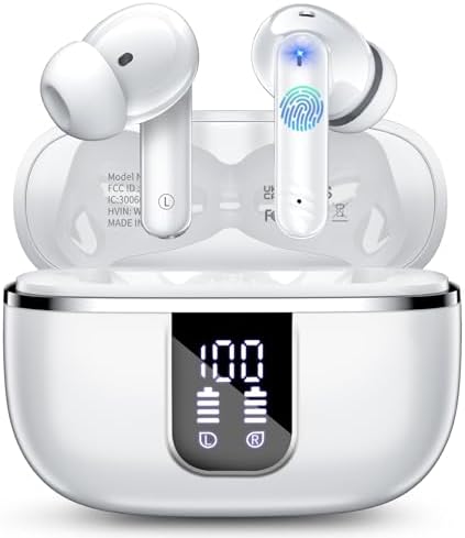 Next-Gen Bluetooth 5.4 Wireless Earbuds – Advanced Noise Cancellation with 38-Hour Battery Life & IP7 Waterproof Rating for Ultimate Durability – Experience Rich Bass and Comfort for Active Lifestyles – Perfect for Android & i OS Compatibility – Stay Connected with Superior Sound Quality and Effortless Pairing