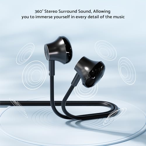 Universal USB-C Noise-Isolating In-Ear Earbuds – 3-Pack with Built-in Microphone for i Phone 15/16, i Pad & Android Devices – Immerse Yourself in High-Fidelity Sound with Ergonomic Comfort for Everyday Use and Seamless Compatibility