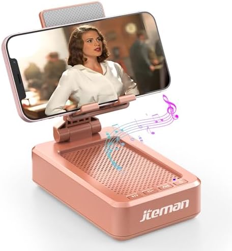 Transform Your Multimedia Experience with the JTEMAN Adjustable Tablet Stand Featuring Bluetooth Speakers – Versatile Kitchen Gadget and Perfect Gift for Him or Her – Wireless Charging Station for Phones and Tablets, Enhanced Compatibility for All Devices