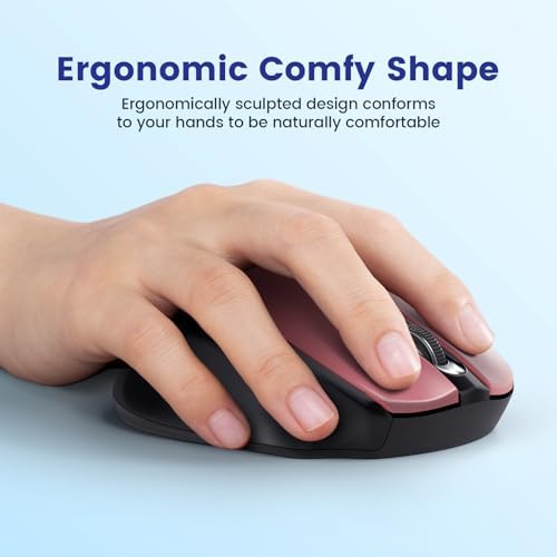 Elevate Your Workflow with the D-09 Wireless Mouse – Ergonomic USB Cordless Design, 5-Level 2400 DPI Precision, 16-Month Battery Life, Perfect for PC, Mac, and Chromebook Users – Convenient 2-Pack for Enhanced Productivity and Ultimate Comfort