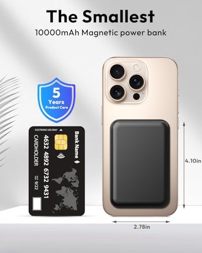 Sleek Pink Magnetic Power Bank for i Phone – 10000 m Ah with 15 W Wireless Charging & 20 W USB-C Fast Charge – Ultimate Portability for i Phone 16/15/14/13/12 Series – Effortless One-Handed Operation for Travel Enthusiasts and Daily Adventurers – Strong 10 N Magnetic Force for Secure Attachment – Perfect for On-the-Go Charging