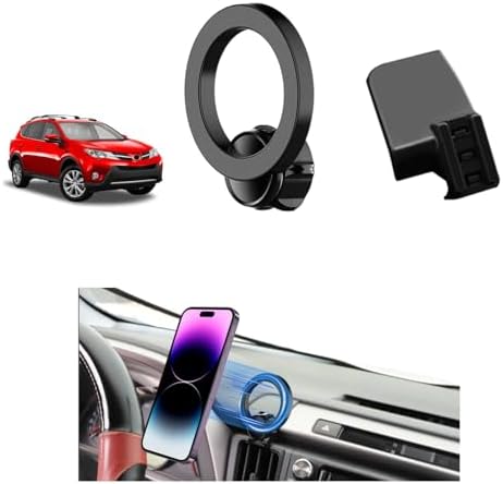 Upgrade Your Toyota Tundra or Sequoia Driving Experience with the 360° Rotating Mag Safe Phone Holder – Premium Dashboard Mount Designed for 2020-2025 Models, Ensures Safety, Accessibility, and Sleek Aesthetics Without Air Vent Obstruction
