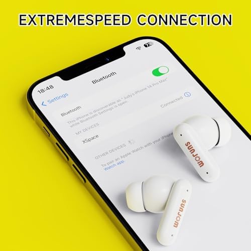 Elevate Your Audio Journey with Xspace Ear Wireless Earbuds – Advanced Bluetooth 5.3 for Unmatched Sound Clarity and Rich Bass – Designed for Active Lifestyles with a Sweatproof Build and Ergonomic Comfort – Ideal for Gym, Commutes, and Daily Adventures – Vibrant Green Finish for Trendsetters Seeking Ultimate Listening Experience