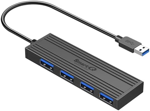 Upgrade Your Digital Workspace with the Smart Q 4-in-1 USB-C Hub – Premium 4 K HDMI Adapter Featuring 3 Lightning-Fast USB 3.0 Ports for Seamless Data Transfer and Crystal-Clear Visuals – Perfect for Mac Book, Dell XPS, and Chromebook Users on the Move