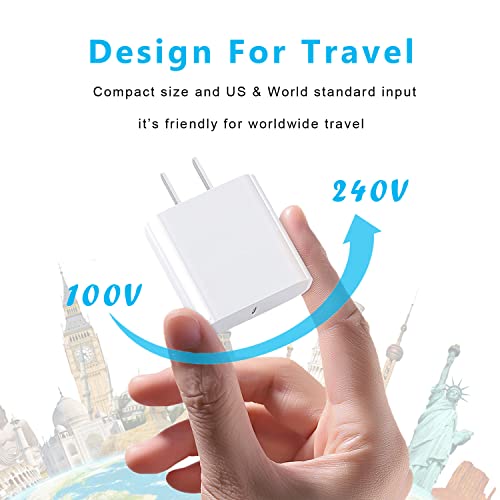 Ultra-Fast Dual USB-C Wall Charger for i Phone 15 – 40 W Power Delivery Adapter, Compact and Foldable Design for On-the-Go Charging, Ideal for i Phone 15/14/13 Pro, i Pad, and More – Maximum Efficiency with Enhanced Safety Features