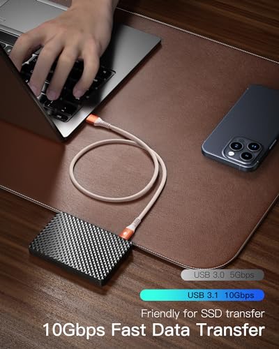 Experience Unmatched Connectivity with CONMDEX 10 Gbps USB C Cable [6 ft, 2-Pack] – Fast Charging & High-Speed Data Transfer for i Phone 16 Plus, 16 Pro Max, Samsung Galaxy S25 – Ultimate Android Auto & Device Compatibility in Sleek Black Design for Seamless Performance and Durability