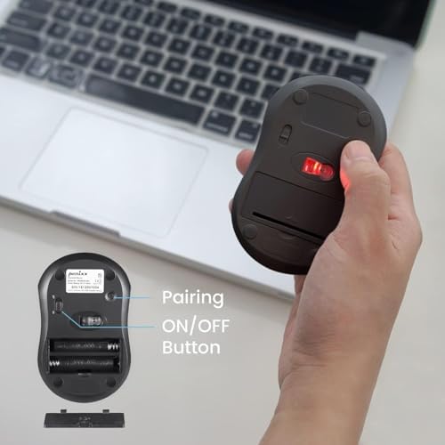 Elevate Your Productivity with the Perixx PERIMICE-802 PP Wireless Bluetooth Mouse – Sleek Purple Design for Windows, i OS & Android Devices – Ergonomic Comfort and High Precision Tracking for On-the-Go Professionals
