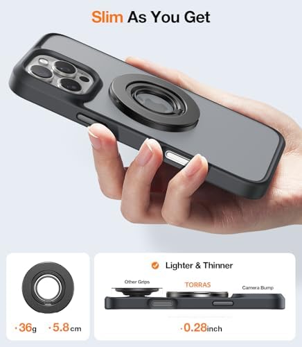 Elevate Your Mobile Experience with TORRAS 2025 Upgrade Dual-Ring Mag Safe Phone Grip Holder in Desert Titanium Gold – Ultimate Compatibility for i Phone 16/15/14/13/12/11, Samsung & Google Devices, Innovative Magnetic Kickstand for Effortless Hands-Free Viewing and Enhanced Stability