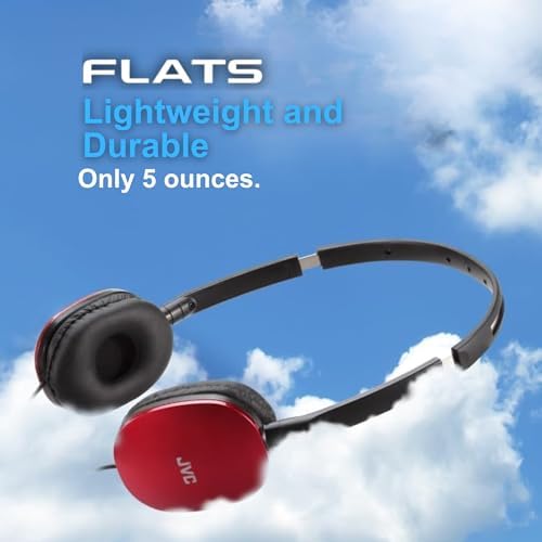 JVC Flats Foldable On-Ear Wired Headphones – Exceptional 30 mm Audio Drivers for Immersive Sound Quality – Ultra-Soft Comfort Ear-Pads for Prolonged Wear – Robust Steel Headband for Durability – Lightweight & Travel-Friendly Design Ideal for Gaming, PC, and Laptops – Enhanced Compatibility with 3.5 mm Slim Plug – Enjoy Deep Bass and Superior Noise Isolation for Extended Listening Sessions