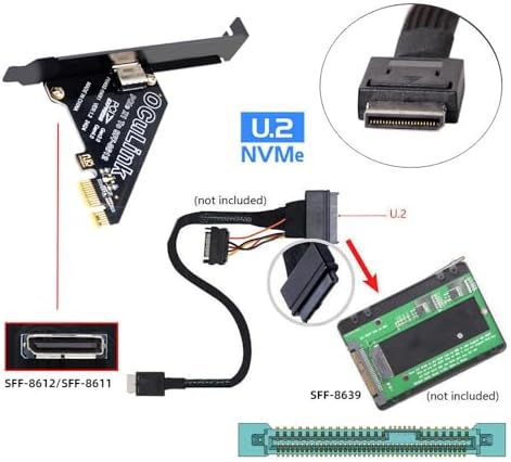 Elevate Your Computing Power: Cablecc SFF-8612 Oculink to M.2 NVMe PCIe SSD Enclosure Adapter for 2280 SSDs – Ultimate Speed and Compatibility Upgrade for Your Mainboard