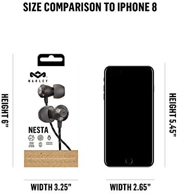 House of Marley Nesta Gold Noise-Cancelling Earbuds with Microphone – Premium Eco-Friendly Wireless Sound Experience for Ultimate Comfort and Connectivity