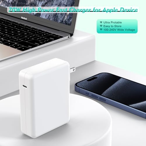 Ultra Compact 70 W USB-C Fast Charger for Mac Book Pro & Air – Includes 10 ft Cable for Swift Charging of 13″ to 16″ Models, i Pad Pro, and USB-C Devices – Intelligent Chip Technology Ensures Safety and Prolongs Battery Life – Ideal for Travel, Home, or Office Power Solutions – Rapidly Charges Mac Book Pro to 60% in Just 45 Minutes – Designed for Maximum Efficiency and Portability – Universal Compatibility with All USB-C Devices Including i Phones, Samsung, and More – Durable Build with Advanced Security Features for Reliable Charging – Experience Unmatched Convenience with Long Cable Length for Flexible Use