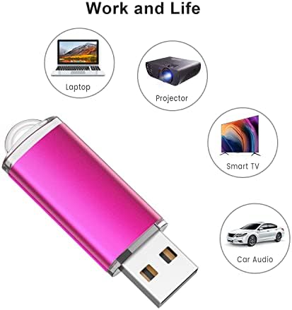 K&ZZ 5 Pack Multicolored 64 GB USB Flash Drives – High-Speed USB 2.0 Thumb Drives for Seamless Data Storage and Transfer – Ideal Portable Jump Drives for PC and Laptop Users – Vibrant and Durable Memory Stick Set for Effortless File Management