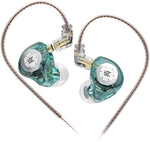 Elevate Your Listening Experience with FEDAI KZ EDX Pro Wired Earbuds – Hi-Fi Stereo Sound In-Ear Monitors Featuring Advanced 10 mm Dynamic Driver and Noise Cancelling Technology, Detachable Cable Design in Stylish Cyan – Perfect for Audiophiles and Everyday Use