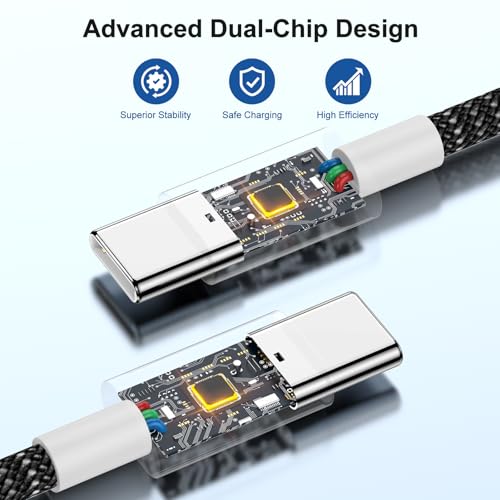 USB C to C Charging Cable 10ft, 60W Fast Type C to C Charger Cord Long for Apple iPhone 15 Pro Max/16 Pro/15 Plus/15 Pro, MacBook Pro 2021/2020/2019/2018,iPad 12.9/11 inch/Mini/Air 5/4,Samsung-Red – Enhanced Compatibility and Speed