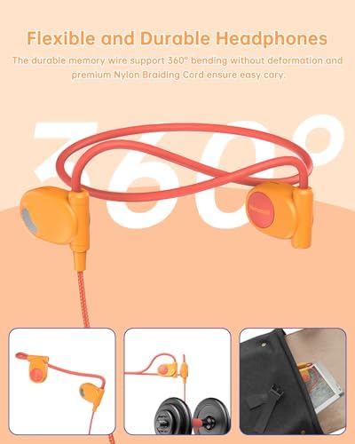 Kid-Friendly Open Ear Headphones – Vibrant Purple Lightweight Design for School and Outdoor Fun – Safe Air Conduction Technology with 3.5 mm Jack – Ultimate Comfort and Hearing Protection for Young Explorers