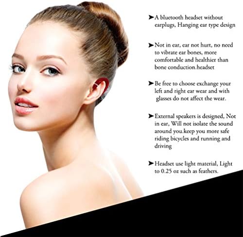 Revolutionary Ear Hook Bluetooth Wireless Headphones – Comfort-Focused Noise Cancelling Earphones with Microphone for Android & i Phone Compatibility (Red) – Effortless Connectivity, Ultimate Sound Quality, and Ergonomic Design for All-Day Wear