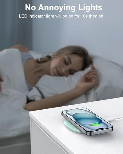 NANAMI Dual Pack Fast Wireless Charger – Qi Certified 10 W Charging Pad for i Phone 15/14/13/12/SE 2020/11 Pro & Samsung Galaxy S25/S24/S23/S22/S21/S20/Note 20 – Effortless Device Compatibility & Enhanced Speed for Air Pods Pro/3/2 – Sleek, Portable Design with Non-Slip Surface for Uninterrupted Charging
