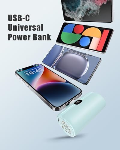 Ultra-Compact 5000 m Ah Mini Power Bank – 20 W Fast Charging Portable Charger for i Phone & Android – Lightweight Travel Essential with PD Compatibility & Smart Protection – Perfect for Short Trips, Camping, and Everyday Use
