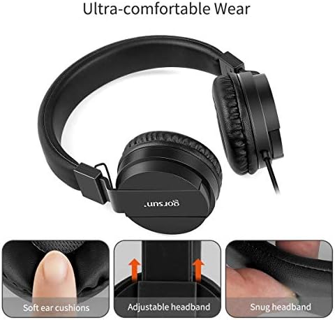 Gorsun Pink Adjustable Kids Headphones – Lightweight Stereo Earphones for Toddlers, Customizable Fit for Growing Ears, Durable Design for Learning & Play, Ideal for All Devices, Protect Hearing with Volume Limiting Features