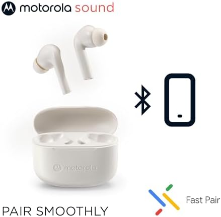 Motorola Moto Buds 065 True Wireless Earbuds – Extended 17-Hour Battery Life, IPX4 Splash Proof Design, Advanced Touch Control, and ENC Microphone for Superior Call Clarity – Noise Isolation Headphones in Stylish Moonless Night Finish for Ultimate Comfort and Connectivity