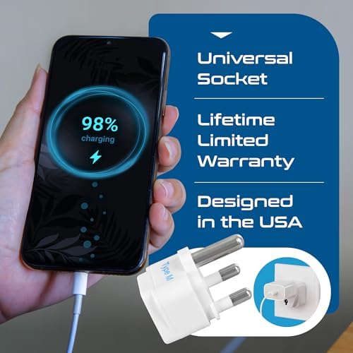 Ultimate Compact Travel Power Adapter for UK & Ireland – Dual USB & USB-C Fast Charger with 3.1 A Output – Type G Plug Converter for Seamless Global Connectivity in Hong Kong, England, Dubai, and Saudi Arabia – Safe, Efficient Design for Smart Travelers