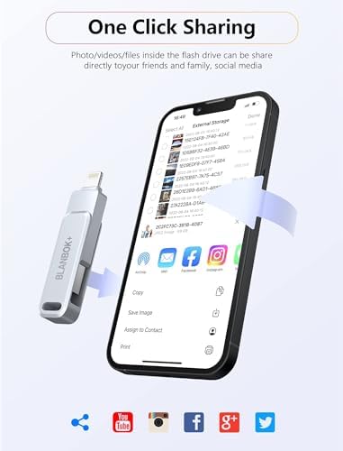 MFi Certified 128 GB Photo Stick – High-Speed USB Flash Drive for i Phone, i Pad, Android & PC | Ultimate External Storage Solution with Dual Interface for Effortless Data Transfer and Backup