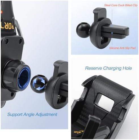 Sporty Yellow Racing Seat Cell Phone Holder – Universal Car Vent Mount for Smartphones with Adjustable Fit – 360-Degree Rotation for Optimal Viewing – Enhance Driving Safety and Style with Durable Mobile Accessory