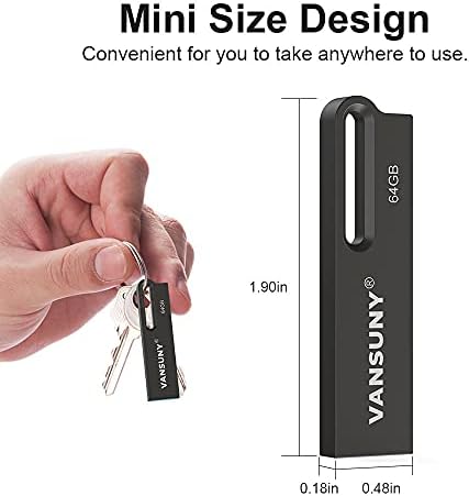 Vansuny 256 GB USB 3.0 Flash Drive – Ultra-Fast Waterproof Metal Memory Stick for Seamless Data Transfer Across All Devices, Perfect Portable Solution for Professionals & Everyday Users