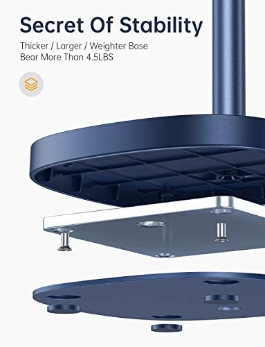 LISEN Cell Phone Stand Adjustable Phone Holer for Desk, Computer Office Desk Accessories for iPhone 16 Holder Women Kitchen Essentials Fits All Mobile Phones Switch Kindle iPads Tablet 4-10in Black – Enhanced Compatibility and Speed