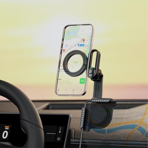 SOOPII Magnetic Phone Mount for Tesla Model 3/Y – Ultimate Hands-Free Mag Safe Holder for i Phone 16/15 & All Smartphones – Enhanced Stability, Quick Charging & Effortless Installation for Safer Driving Experience