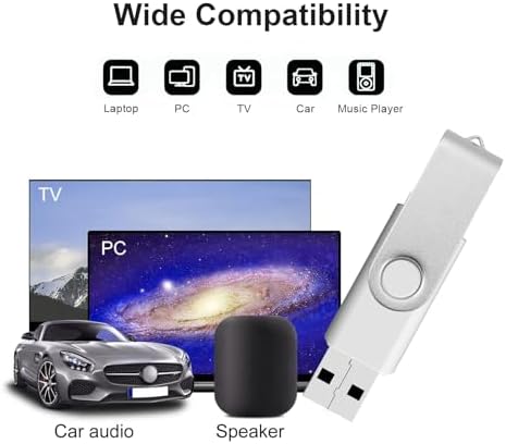 FEWINA 2 GB USB Flash Drive Bulk Pack – 20 Swivel Memory Sticks for Effortless Data Storage & Transfer – Reliable USB 2.0 Jump Drives for Personal, School & Business Use – Compact & Durable Backup Solution in White