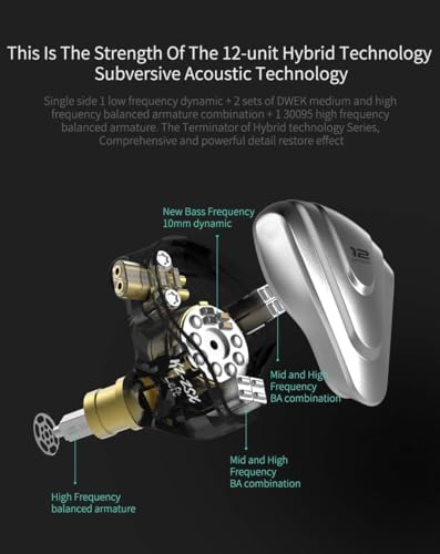 Kinboofi KZ ZSX Hybrid In-Ear Monitor Earbuds – Premium 5 Balanced Armature and 1 Dynamic Driver IEMs with Zinc Alloy Faceplate, Detachable 2-Pin Cable, and Ergonomic Design for Superior Comfort and Audio Clarity in Striking Purple Finish