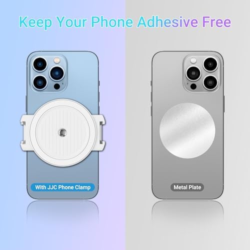 Versatile Magnetic Phone Clamp Holder for Effortless Mounting on Metal Surfaces – Mag Safe-Compatible Smartphone Tripod Adapter with Dual Cold Shoe Mounts and 1/4″ Screw for i Phone, Samsung Galaxy, Google Pixel – Ideal for Gym, Travel, and Photography
