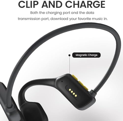 Revolutionary Bone Conduction Bluetooth Headphones – Open-Ear Waterproof Earbuds for Active Lifestyles, Perfect for Running and Swimming with Enhanced Device Compatibility and Superior Comfort
