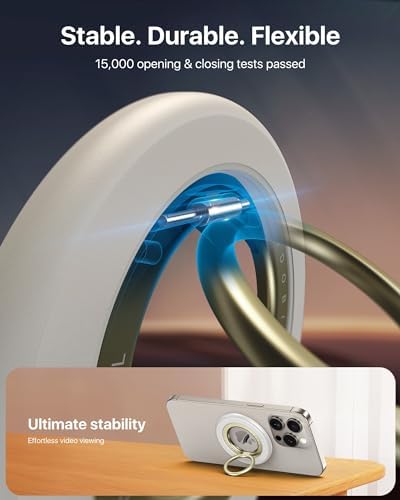 Ultimate Double-Sided Magnetic Phone Grip for Mag Safe – Enhanced Stability with 20 N55 Magnets, 360° Rotating Stand, Anti-Fall Design, and Universal Compatibility for i Phone 16, 15, 14, 13, 12 Pro Max – Perfect for Hands-Free Use and Multitasking