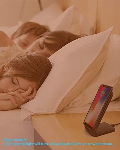 NANAMI Premium Fast Wireless Charging Stand – 20 W USB-C Adapter Included, Compatible with i Phone 16/15/14/13/12 Pro/Pro Max & Samsung Galaxy S25/S24/S23/S22 – Sleek, Compact Design with Safety Features for Efficient, Hands-Free Charging Experience