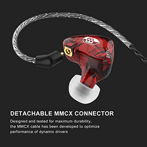 BASN Bsinger PRO Hybrid Dual Driver In-Ear Monitors with Detachable MMCX Cables – Premium Sound Isolating Earbuds for Musicians and Audio Professionals – Lightweight, Ergonomic Design for Extended Comfort and Versatile Device Compatibility – Enhanced Audio Clarity for Studio and Stage Performance