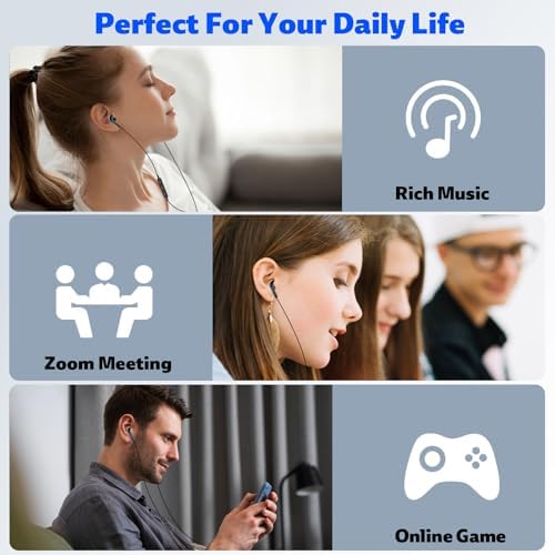 Revolutionary USB C Wired Earbuds for i Phone 16 & Samsung Galaxy S25 Ultra – Superior Noise-Isolating Headphones Featuring In-Line Mic & Intuitive Volume Control – Optimized for Maximum Device Compatibility – Premium High-Fidelity Sound for Music Lovers & Professionals – Featherlight Ergonomic Design for Ultimate Comfort During Extended Use