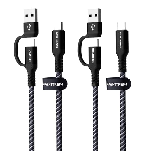 Ultra-Fast Charging 2-Pack USB C to USB C Cable – 100 W Power Delivery with 5 A Speed for i Phone 16 Max, Mac Book Pro & i Pad – 6 FT Durable Nylon Braided Design for Tangle-Free Use, Perfect for Home & On-the-Go Charging