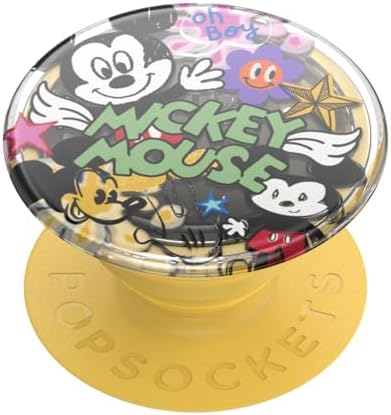 Minnie & Daisy Pop Socket Phone Grip with Versatile Kickstand – Stylish Adhesive Cell Phone Holder for One-Handed Use – Universal Compatibility with i Phone, Samsung & More – Swappable Design for Customization and Wireless Charging Friendly – Anti-Drop Technology for Enhanced Security – Perfect for On-the-Go Users