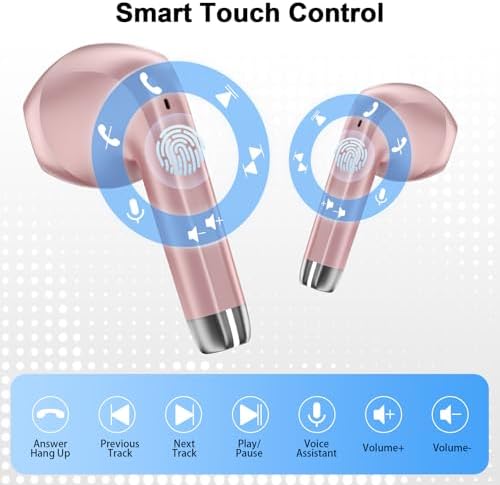 HOIFA Advanced Bluetooth 5.4 Wireless Earbuds – Immersive Hi-Fi Stereo Sound, 48-Hour Playtime, IP7 Waterproof for Active Lifestyles, Enhanced ENC Noise Cancelling Mic, LED Battery Indicator, Ergonomic Comfort for Professionals and Music Enthusiasts