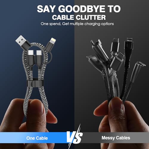 20 FT Ultra-Long i Phone Charger Cable – Fast 60 W 2-in-1 USB-C & Lightning Charging Cord for i Phone 16/15/14/13/12/11, i Pad & Mac Book – Durable Braided Design for Home, Office & Outdoor Use – Unmatched Flexibility and Rapid Power Delivery