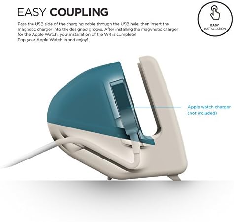 Elevate Your Charging Experience with the elago W4 Stand – Premium Compatibility for All Apple Watch Series 1-10 (38 mm to 46 mm) – Stylish, Durable, and Efficient Charging Dock for Smartwatches – Perfect for Nightstands, Desks, and Travel – Non-Slip Base for Stability and Elegance