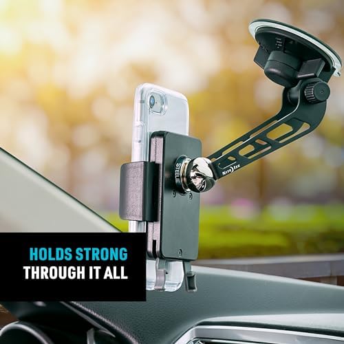 Transform Your Driving Experience with the Nite Ize Steelie Windshield Mount – Superior Magnetic Phone Holder for Effortless Access to GPS and Calls – Premium Compatibility with Mag Safe and Most Smartphones – Quick Squeeze Design for Instant Attachment – 360-Degree Rotation for Optimal Viewing – Durable and Easy to Install Car Accessory for Enhanced Safety and Convenience